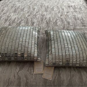 Silver Sequin Throw Pillows